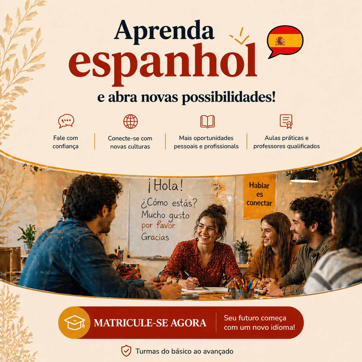 Cursos 01 - Espanhol (1080x1080px)